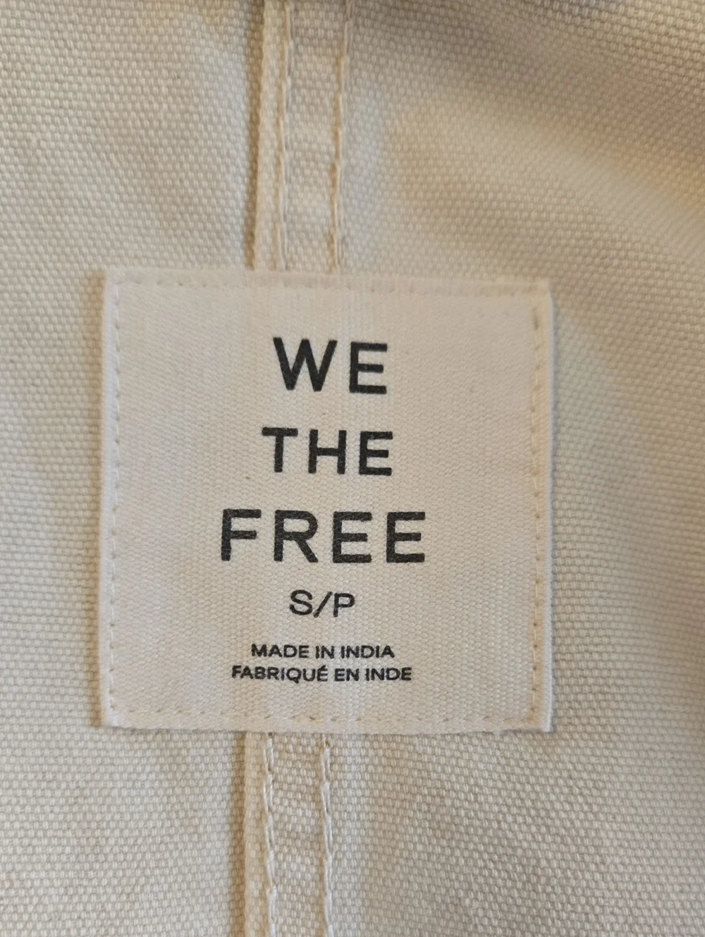 Free People Sally Ivory Canvas Jacket Small Utility Workwear Oversized NWOT